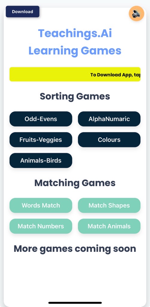 Teachings.AI Educational Games Screenshot
