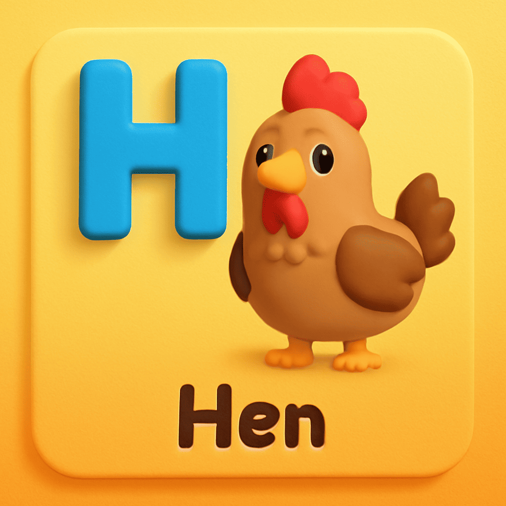 Letter H for kids