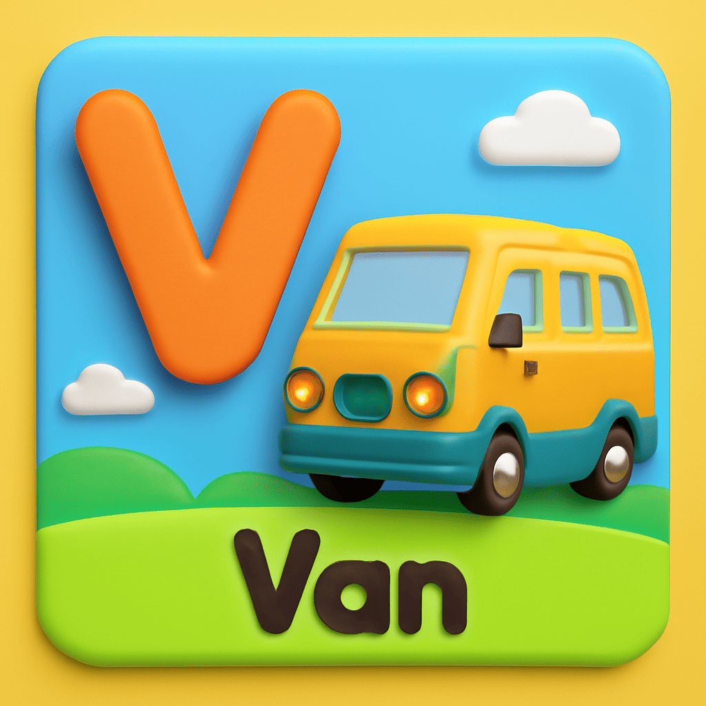 Letter V for kids