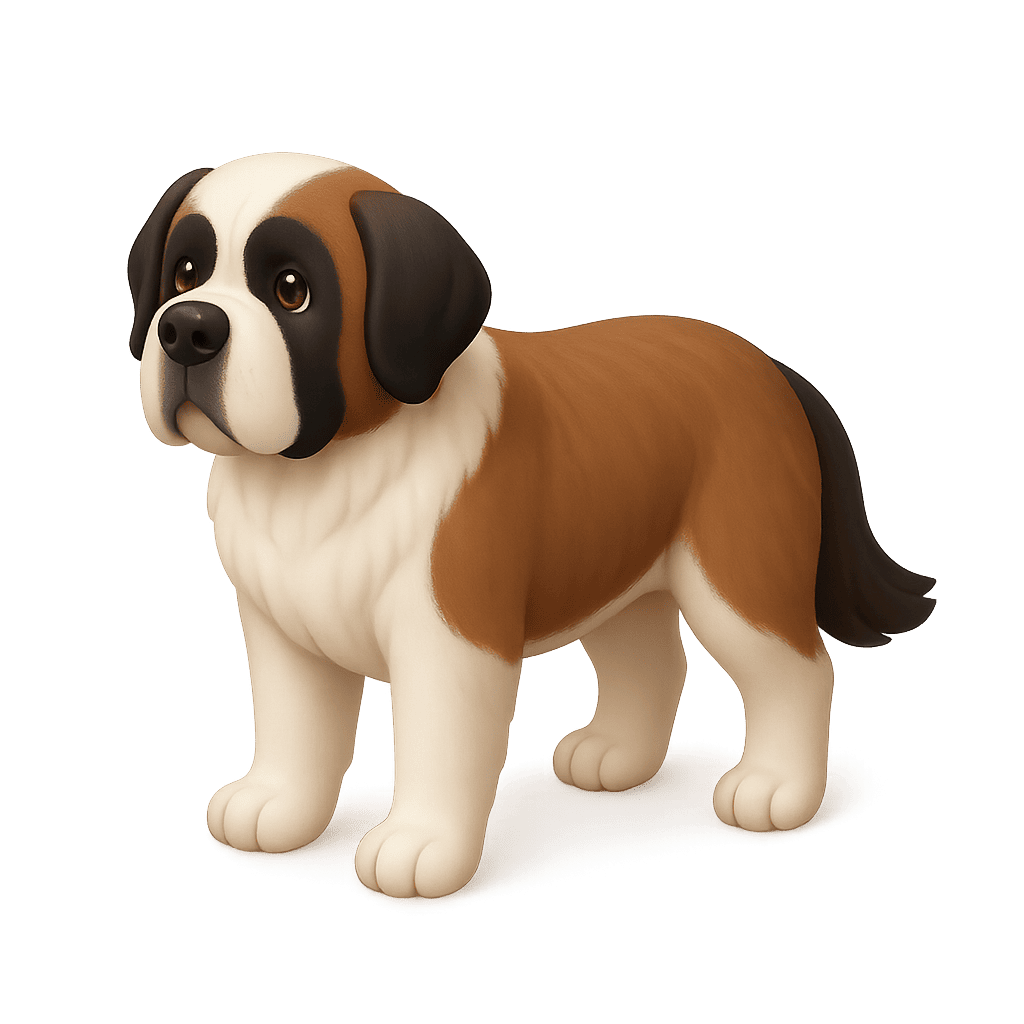 Happy dog playing ball for kids learning