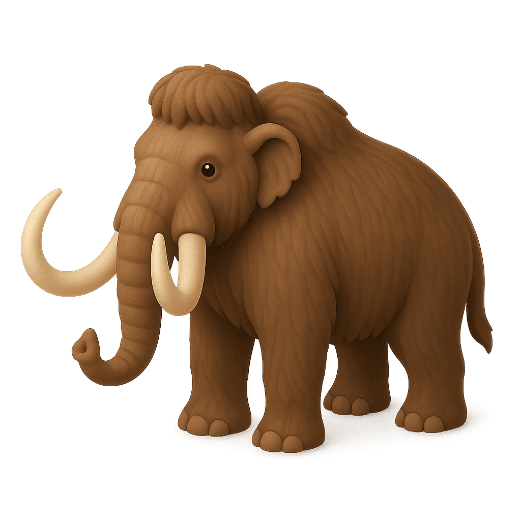 Big elephant with trunk for kids learning
