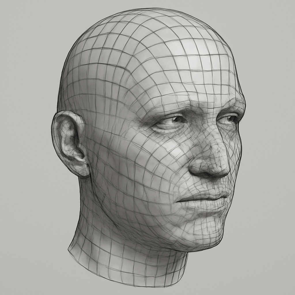 Child's head with smiling face for kids learning