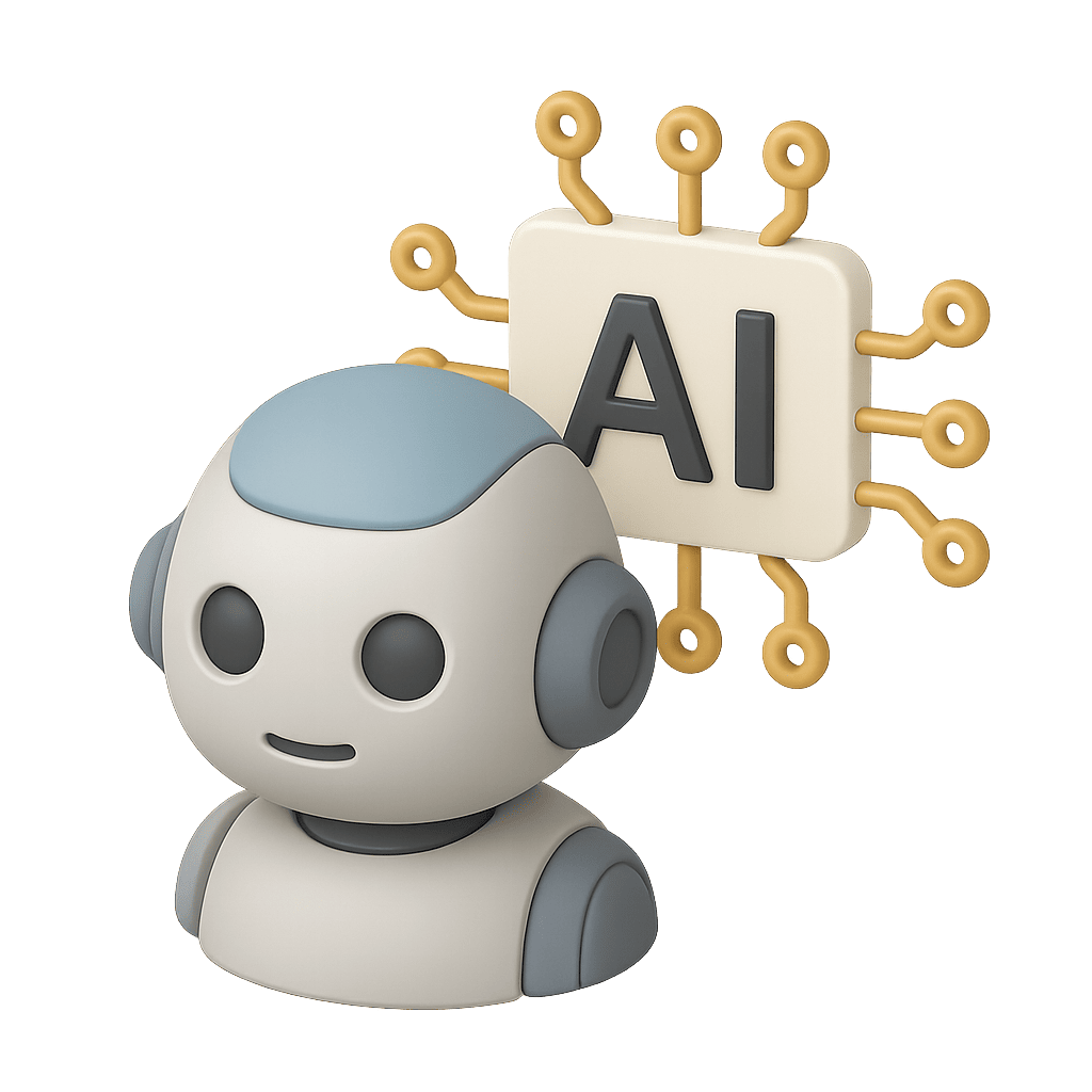 Artificial Intelligence brain icon for kids learning