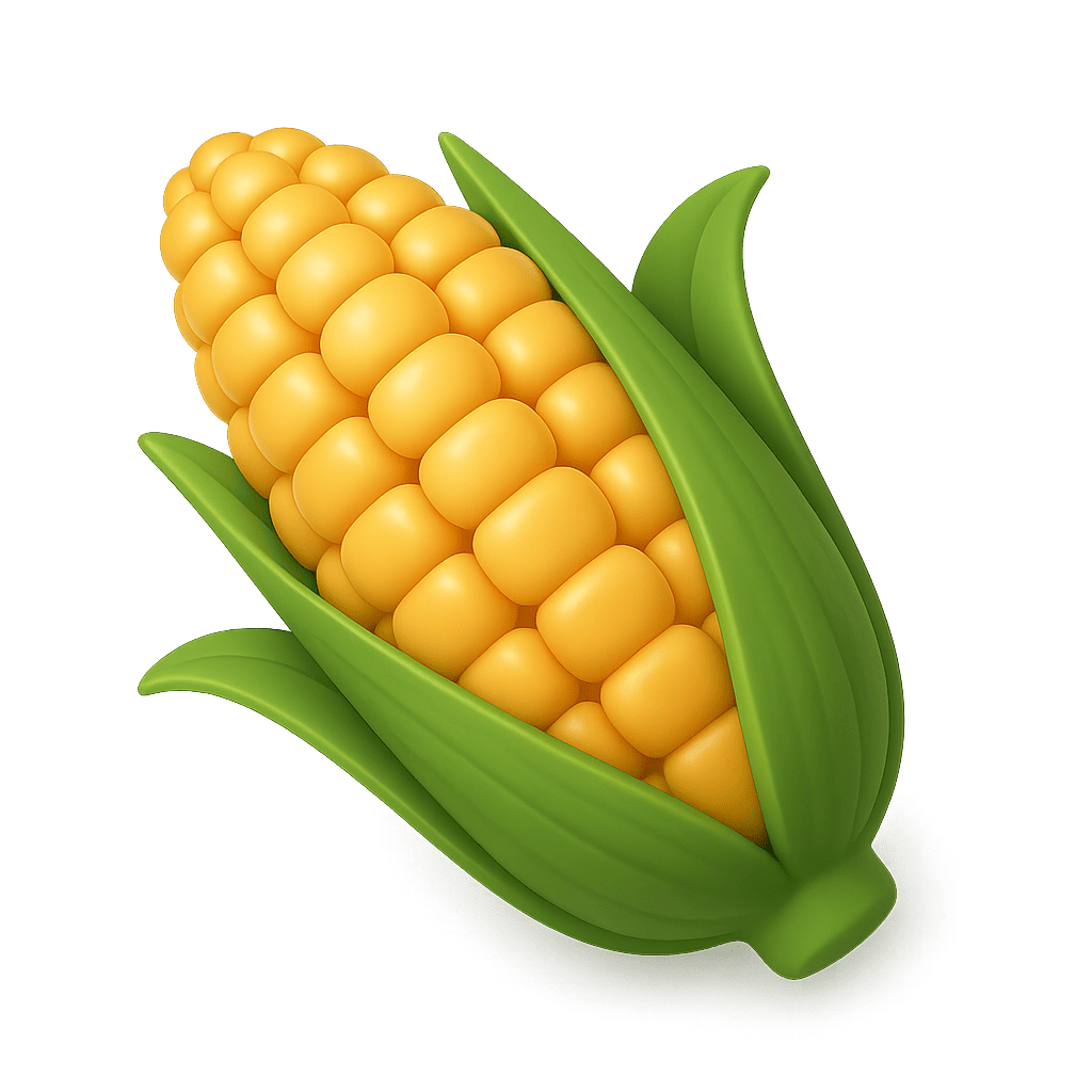 Fresh yellow corn on the cob for kids learning