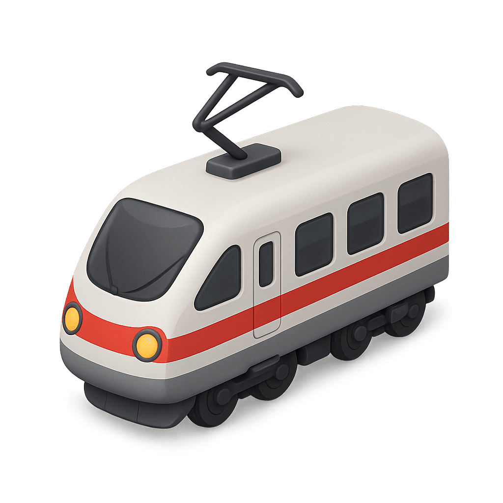 Blue and red train engine for kids learning